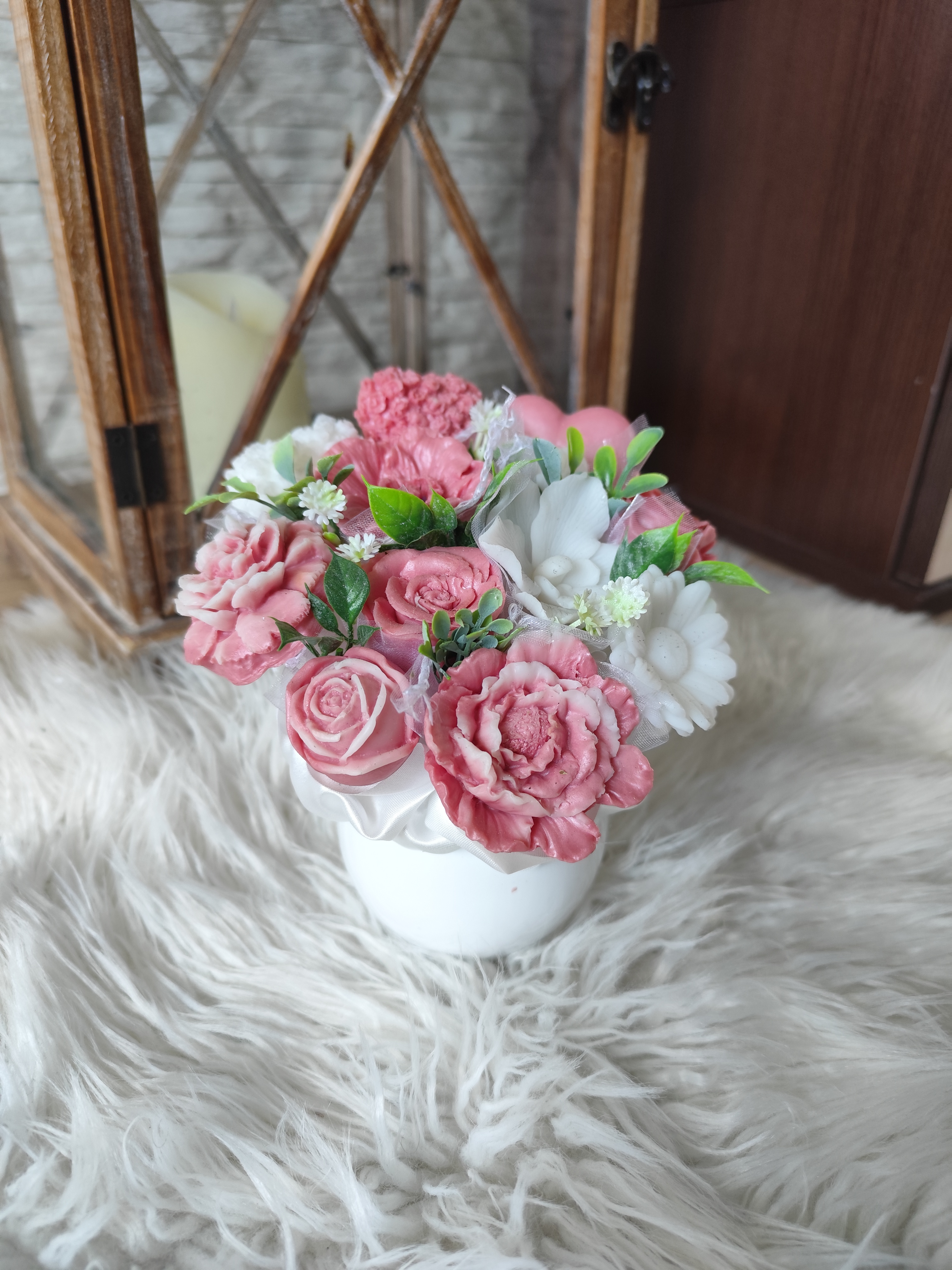 Buchet mini de săpun - Roz