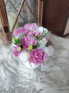 Buchet mini de săpun - Roz vechi