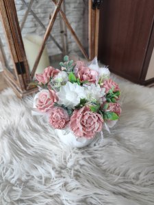 Buchet mini de săpun - Roz pal