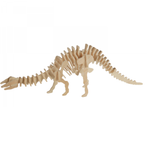 Puzzle 3D din lemn natural - Dinozaur