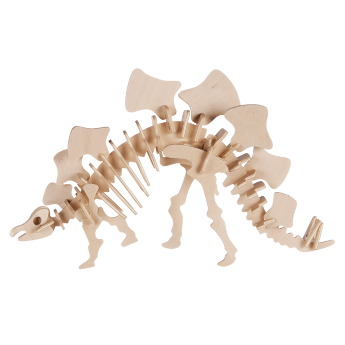 Puzzle 3D din lemn natural - Dinozaur