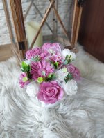 Buchet mini de săpun - Roz vechi