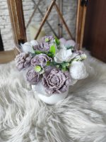 Buchet mini de săpun - Argintiu