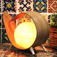 Lampă din nucă de cocos naturală - natural