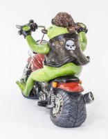 Broască din ceramică - Biker