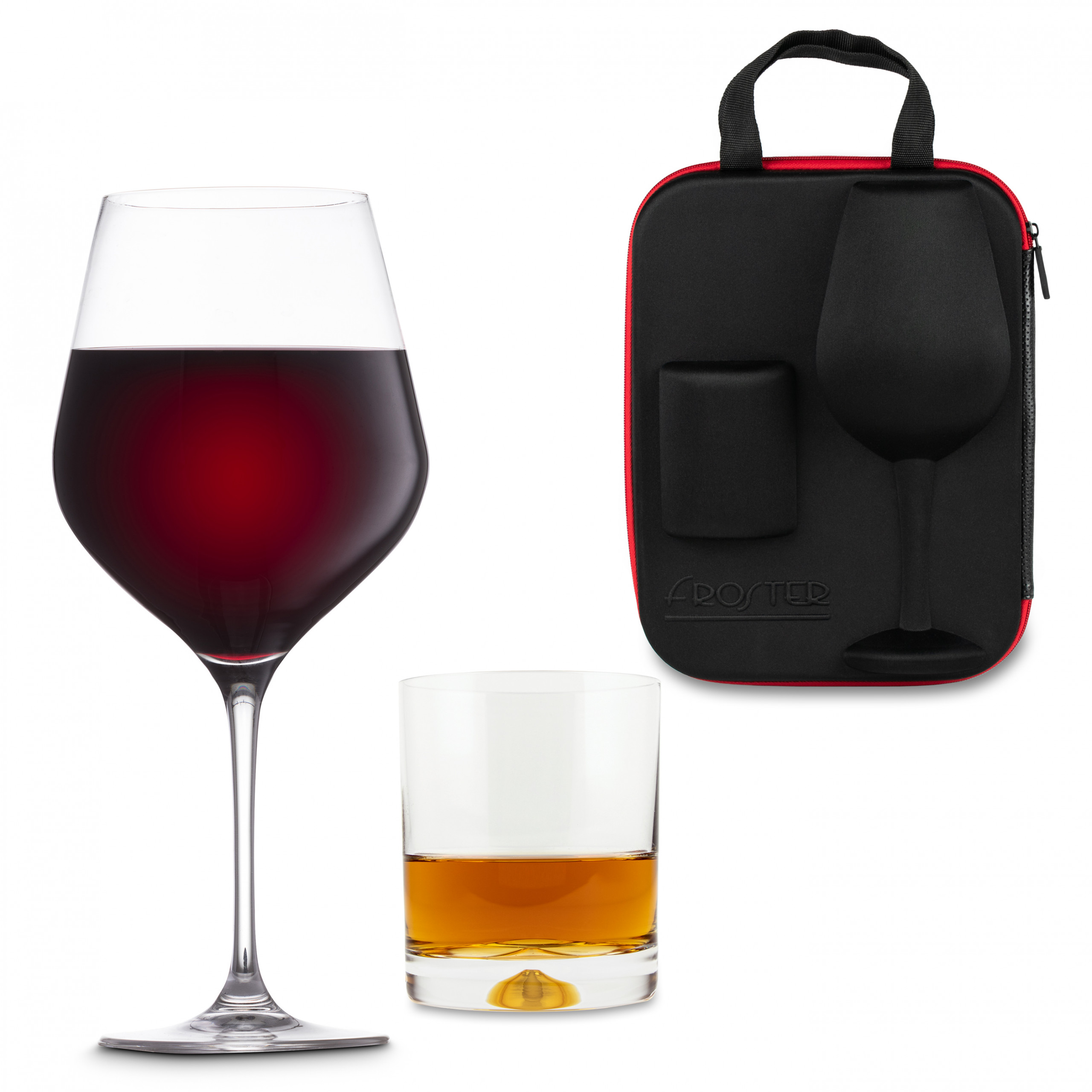 Set cadou de pahare pentru vin și whisky Froster Diamond