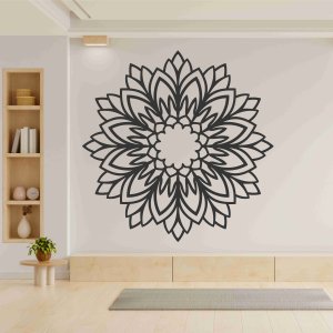 Mandala din lemn pe perete - Floare