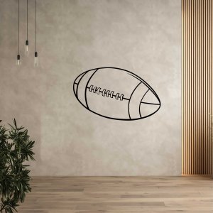 Tablou din lemn pe perete - minge de fotbal american
