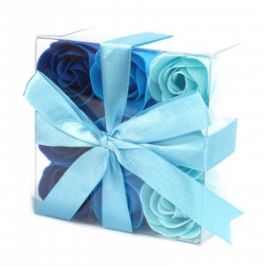 Set de 9 flori de săpun - Albastru de nuntă