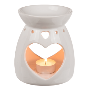 Lampă de aromă din ceramică - Alb