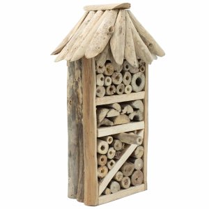 Stup înalt pentru albine și insecte, realizat din lemn de copac