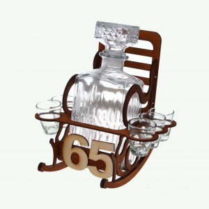 Scaun din lemn cu sticlă pentru a 65-a aniversare