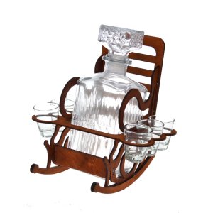 Scaun din lemn cu sticlă