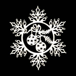 Ornament de Crăciun - Fulg de zăpadă 9 cm