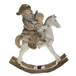 Decorațiuni de Crăciun - Sfântul Nicolae cu un băiat pe un cal
