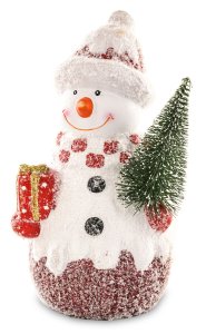 Decorațiuni de Crăciun - Omul de zăpadă cu un cadou