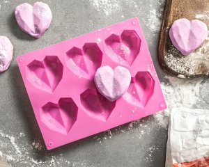 3D inima brioșă de inimă muffin tin