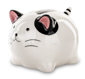 Casetă de bani pentru pisici din ceramică