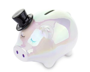 Piggy bank din ceramică cu pălărie