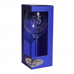 Pahar de vin anual swarovski - Pentru a 55-a aniversare