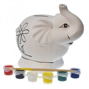 Cutie de comori din ceramică pentru pictură Elefant