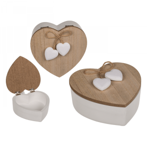 Cutie de bijuterii în formă de inimă 12,7 cm