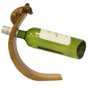 Suport de vin din lemn - Mouse