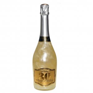 Șampanie perlată GHOST argint - La mulți ani 30