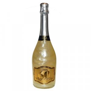Șampanie perlată GHOST argint - La mulți ani 60