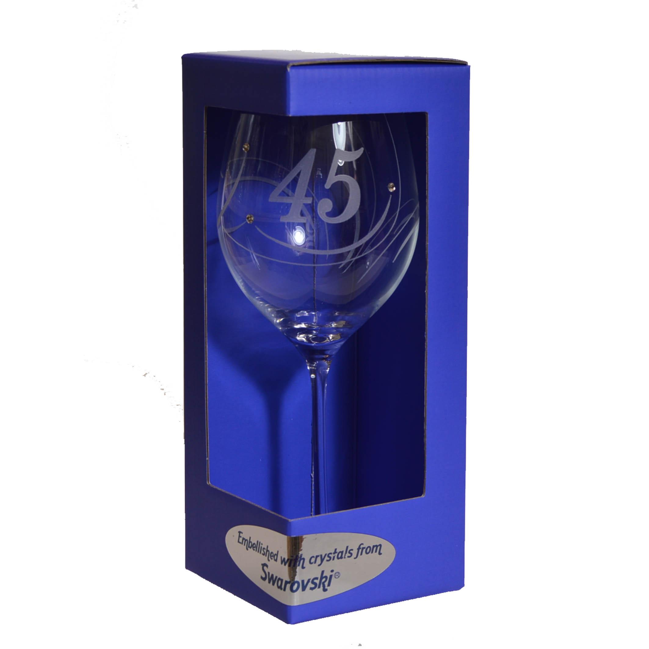 Pahar de vin anual swarovski - Pentru a 45-a aniversare