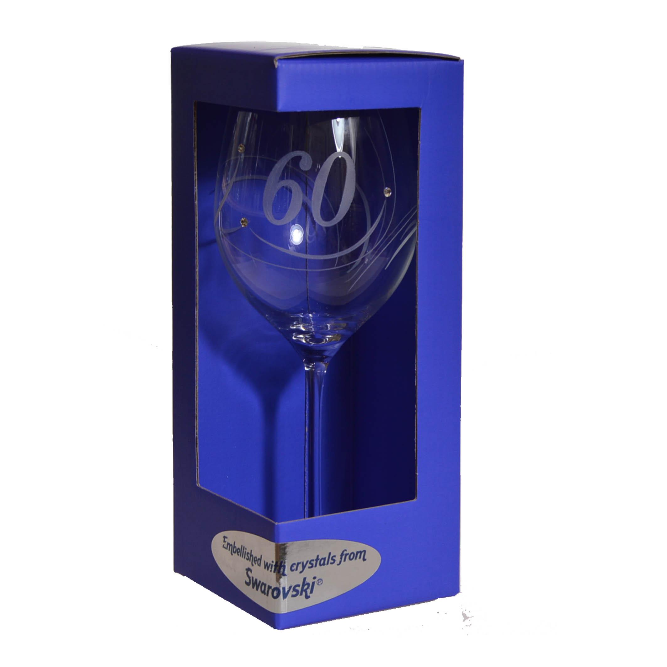 Pahar de vin anual swarovski - Pentru a 60-a aniversare