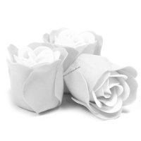 Set de 3 flori de săpun - trandafir alb