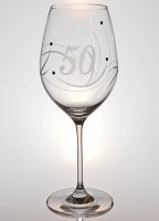 Pahar de vin anual swarovski - Pentru a 50-a aniversare