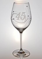 Pahar de vin anual swarovski - Pentru a 45-a aniversare