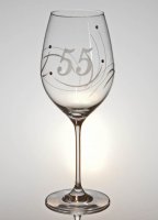 Pahar de vin anual swarovski - Pentru a 55-a aniversare