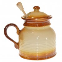 Borcan ceramic pentru miere 650 ml