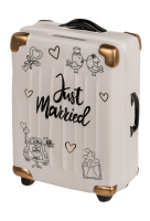 Valiză de casă de bani din ceramică - Just married