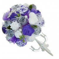 Buchet de săpunuri Bicycle - violet, gri, alb