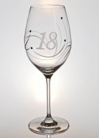 Pahar de vin anual swarovski - Pentru a 18-a aniversare