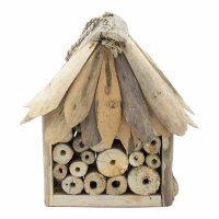 Stup dublu pentru albine și insecte din lemn de copac