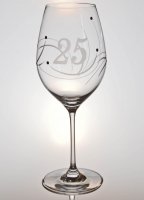 Pahar de vin anual swarovski - Pentru a 25-a aniversare