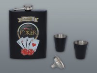 Set POKER 240 ml cu punch și cărți de joc