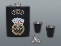 Set POKER 240 ml cu punch și cărți de joc