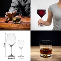 Set cadou de pahare pentru vin și whisky Froster Diamond