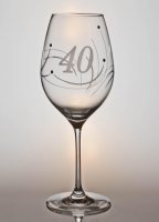 Pahar de vin anual swarovski - Pentru a 40-a aniversare