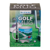 Cană de golf cu stilou și minge