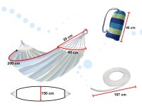 Hamac 200 x 150 + kit de montare