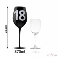 Pahar de vin imens pentru a 18-a aniversare