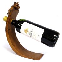 Suport de vin din lemn - Cat