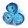 Set de 3 flori de săpun - Albastru de nuntă